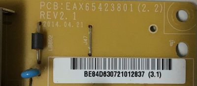 KIT DE TARJETAS PARA TV LG MAIN EBT62841583 / EAX65391005  / FUENTE EAY63072101 / EAX65423801 / LGP55-14PL2 / T-CON 6871L-3653B / 6870C-0471D / 3653B / PANEL LC550DUE (FG)(A4) / MODELO 55LB5900-UV.BUSWLJR / 55LB5900-UV / 55LB5900 - Imagen 2